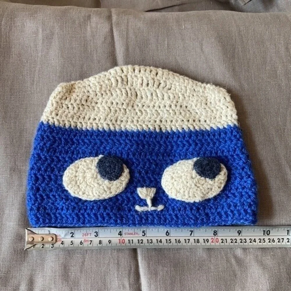 Kids wool crochet character hat